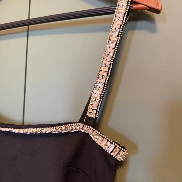 Nwt Retrofete Regina Dress Crystal-Embellished Mini Black size Xs - Picture 5 of 13